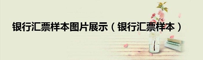 银行汇票样本图片展示（银行汇票样本）