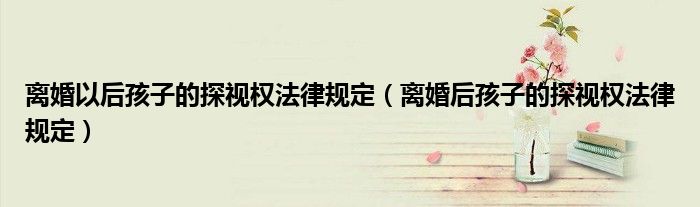 离婚以后孩子的探视权法律规定（离婚后孩子的探视权法律规定）