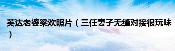 英达老婆梁欢照片（三任妻子无缝对接很玩味）
