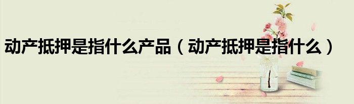 动产抵押是指什么产品（动产抵押是指什么）