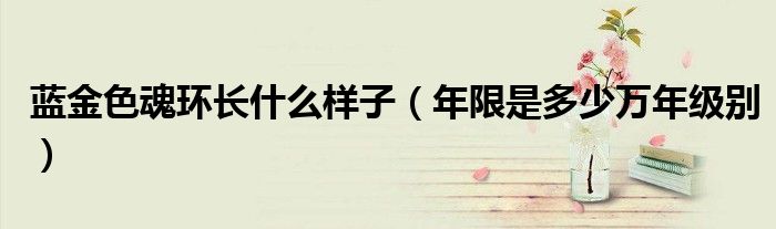 蓝金色魂环长什么样子（年限是多少万年级别）