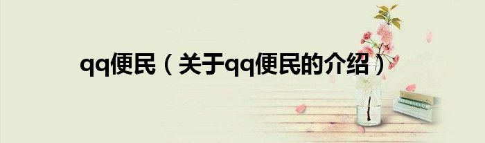 qq便民（关于qq便民的介绍）