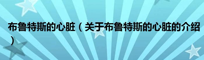 布鲁特斯的心脏（关于布鲁特斯的心脏的介绍）