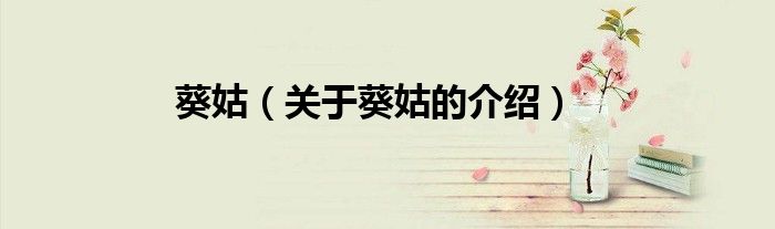 葵姑（关于葵姑的介绍）