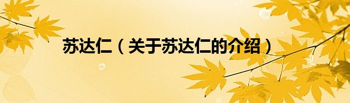 柔和的苏达仁的图像