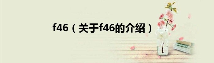 f46（关于f46的介绍）