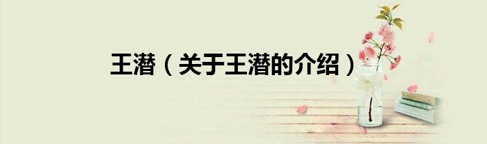 王潜（关于王潜的介绍）