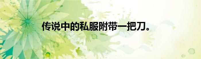 传说中的私服附带一把刀。