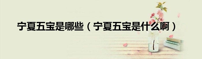 宁夏五宝是哪些（宁夏五宝是什么啊）