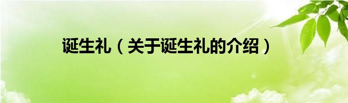 诞生礼（关于诞生礼的介绍）