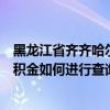黑龙江省齐齐哈尔市住房公积金查询（最新齐齐哈尔住房公积金如何进行查询）