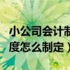 小公司会计制度怎么制定（小公司财务管理制度怎么制定）