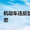 机动车违反禁止标线指示的违法行为是什么意思