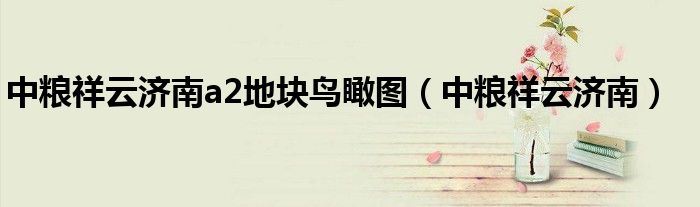 中粮祥云济南a2地块鸟瞰图（中粮祥云济南）
