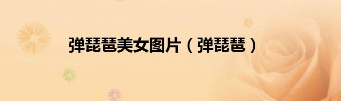 弹琵琶美女图片（弹琵琶）