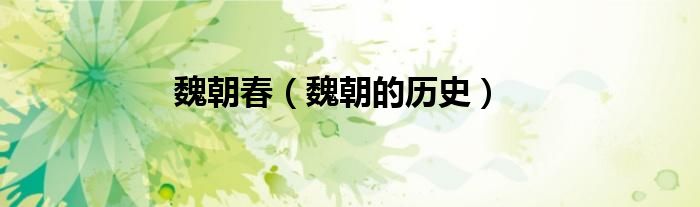 魏朝春（魏朝的历史）