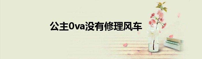 公主0va没有修理风车
