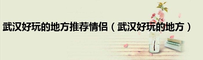 武汉好玩的地方推荐情侣（武汉好玩的地方）