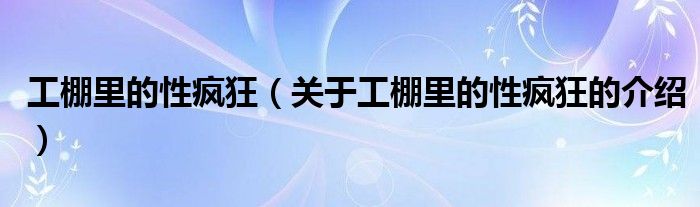 工棚里的性疯狂（关于工棚里的性疯狂的介绍）