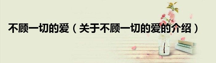 不顾一切的爱（关于不顾一切的爱的介绍）