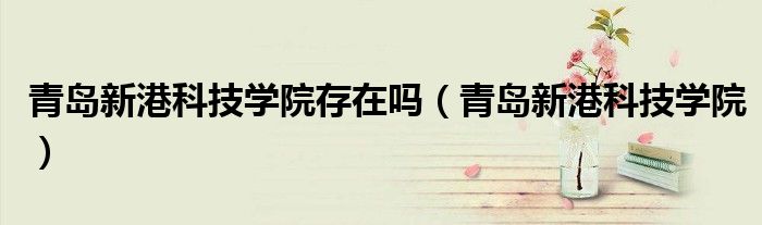 青岛新港科技学院存在吗（青岛新港科技学院）