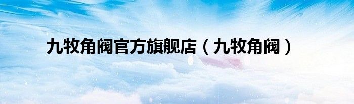 九牧角阀官方旗舰店（九牧角阀）
