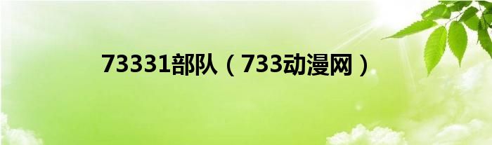 73331部队（733动漫网）