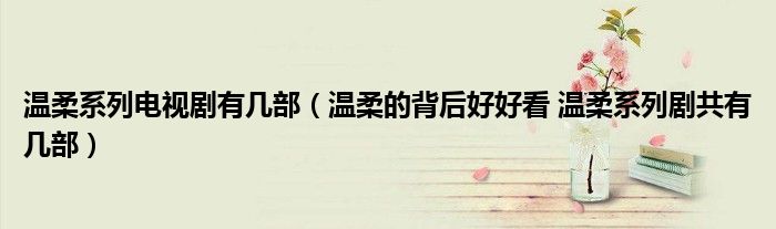 温柔系列电视剧有几部（温柔的背后好好看 温柔系列剧共有几部）