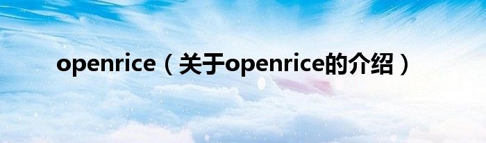 openrice（关于openrice的介绍）