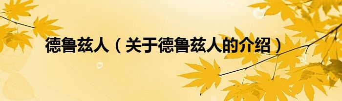 德鲁兹人（关于德鲁兹人的介绍）