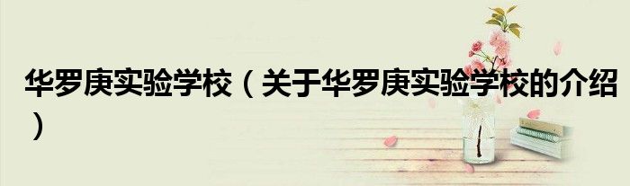 华罗庚实验学校（关于华罗庚实验学校的介绍）