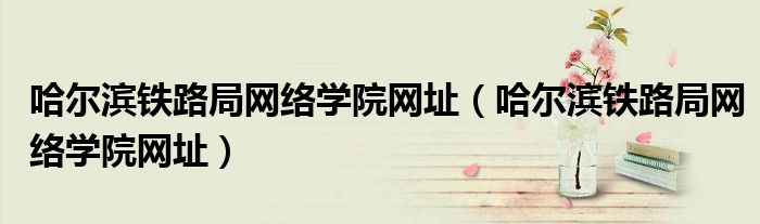 哈尔滨铁路局网络学院网址（哈尔滨铁路局网络学院网址）