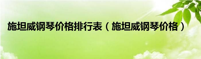 施坦威钢琴价格排行表（施坦威钢琴价格）