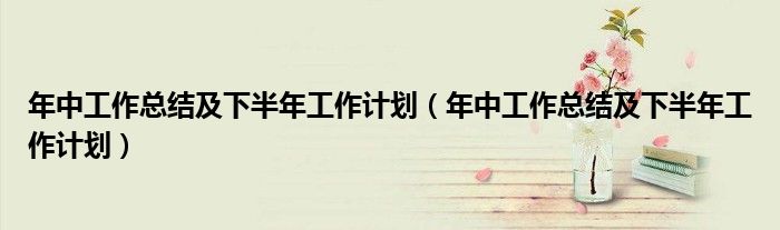 年中工作总结及下半年工作计划（年中工作总结及下半年工作计划）