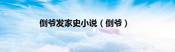 倒爷发家史小说（倒爷）