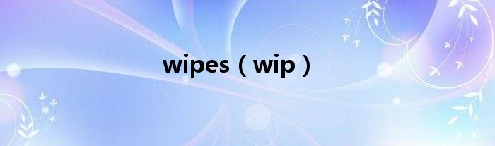 wipes（wip）