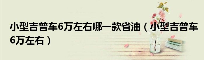 小型吉普车6万左右哪一款省油（小型吉普车6万左右）