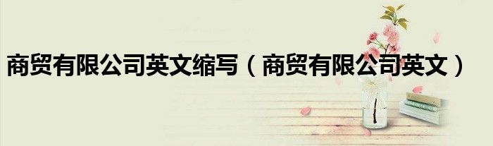 商贸有限公司英文缩写（商贸有限公司英文）