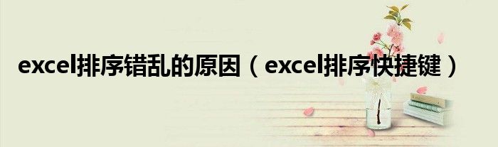 excel排序错乱的原因（excel排序快捷键）