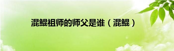 混鲲祖师的师父是谁（混鲲）