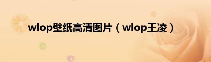 wlop壁纸高清图片（wlop王凌）
