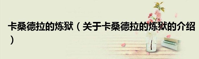 卡桑德拉的炼狱（关于卡桑德拉的炼狱的介绍）
