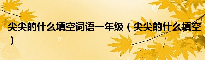 尖尖的什么填空词语一年级（尖尖的什么填空）