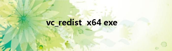 vc_redist  x64 exe