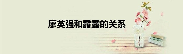 廖英强和露露的关系