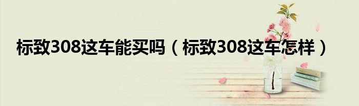 标致308这车能买吗（标致308这车怎样）