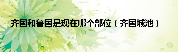 齐国和鲁国是现在哪个部位（齐国城池）