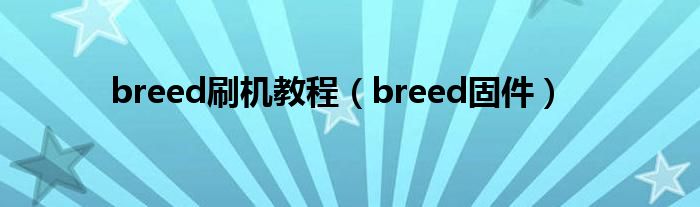 breed刷机教程（breed固件）