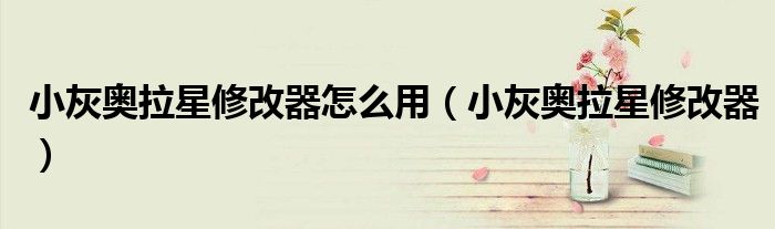 小灰奥拉星修改器怎么用（小灰奥拉星修改器）
