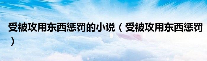 受被攻用东西惩罚的小说（受被攻用东西惩罚）